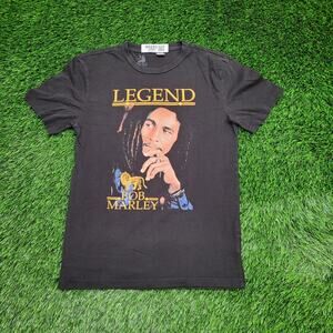Bob-Marley Shirt Womens Small 17x25 Black